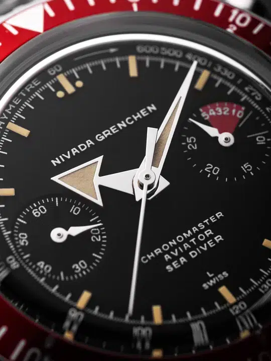 Nivada Grenchen Chronomaster Broad Arrow Inter.Bezel -38mm - Bilde 4