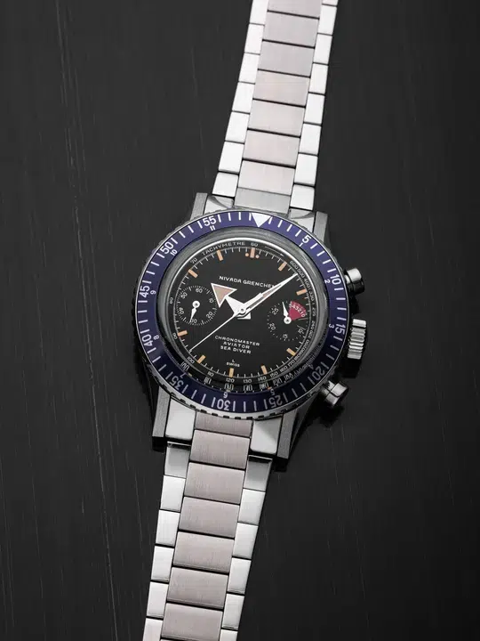 Nivada Grenchen Chronomaster Broad Arrow Inter.Bezel -38mm - Bilde 5