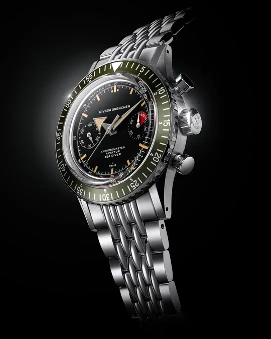 Nivada Grenchen Chronomaster Broad Arrow Inter.Bezel -38mm - Bilde 8