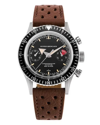 Nivada Grenchen Chronomaster Broad Arrow Inter.Bezel -38mm - Bilde 16