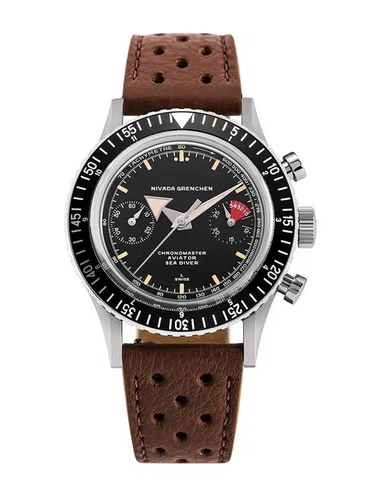 Nivada Grenchen Chronomaster Broad Arrow Inter.Bezel -38mm - Bilde 16