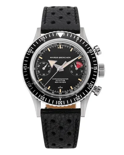 Nivada Grenchen Chronomaster Broad Arrow Inter.Bezel -38mm - Bilde 15