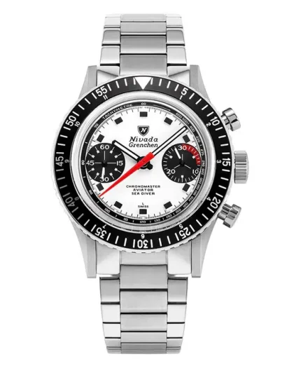 Nivada Grenchen Chronomaster Panda -38mm - Bilde 12