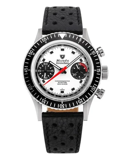 Nivada Grenchen Chronomaster Panda -38mm - Bilde 11