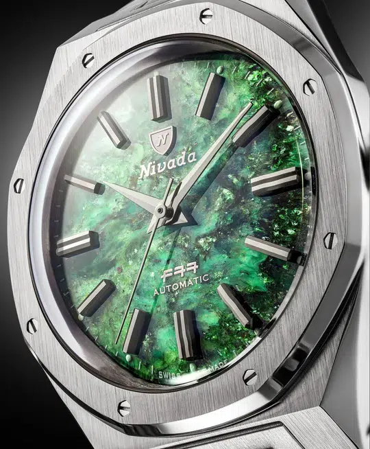 Nivada Grenchen F77 SST Green Aventurine MK2 - 38mm - Bilde 9