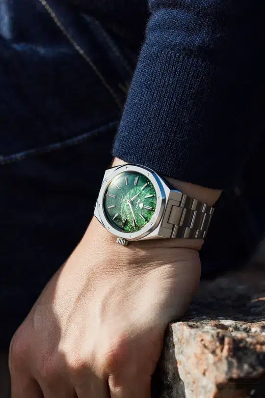 Nivada Grenchen F77 SST Green Aventurine MK2 - 38mm - Bilde 10