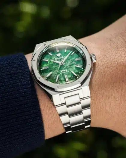 Nivada Grenchen F77 SST Green Aventurine MK2 - 38mm - Bilde 11