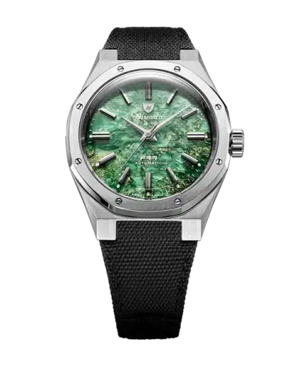 Nivada Grenchen F77 SST Green Aventurine MK2 - 38mm - Bilde 6