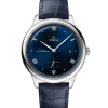 Produktbilde av Omega De Ville Prestige Co-Axial Master Chronometer Small Seconds 41MM med blå urskive på blå skinnrem. Ref. O43413412003001.