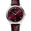 Produktbilde av Omega De Ville Prestige Co-Axial Master Chronometer Small Seconds 41MM med rød urskive på rød skinnrem. Ref. O43413412011001.