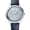 Produktbilde av Omega De Ville Prestige Co-Axial Master Chronometer Power Reserve 41MM med blå urskive på blå skinnrem. Ref. O43413412103001.