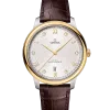 Produktbilde av Omega De Ville Prestige Co-Axial Master Chronometer 40MM med sølv urskive på brun skinnrem. Ref. O43423402052001.