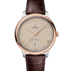 Produktbilde av Omega De Ville Prestige Co-Axial Master Chronometer 40MM med beige urskive på brun skinnrem. Ref. O43423402059001.