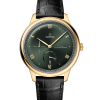 Omega De Ville Prestige Co-Axial Master Chronometer Power Reserve 41MM i gult gull-kasse og grønn tallskive med sort skinnrem. Referanse: 434.53.41.21.10.001