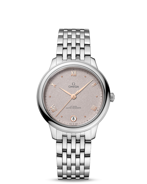 Produktbilde av Omega De Ville Prestige Co-Axial Master Chronometer 34MM med grå urskive og stållenke. Ref. O43410342002002.