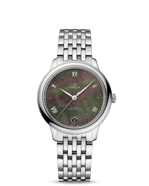 Produktbilde av Omega De Ville Prestige Co-Axial Master Chronometer 34MM med grå urskive og stållenke. Ref. O43410342007001.