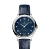 Produktbilde av Omega De Ville Prestige Co-Axial Master Chronometer 34MM med blå urskive og blå skinnrem. Ref. O43413342053002.