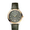 Produktbilde av Omega De Ville Prestige Co-Axial Master Chronometer 34MM med grønn urskive og grønn skinnrem. Ref. O43423342060001.