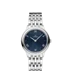 Produktbilde av Omega De Ville Prestige Quartz 27.5MM med blå urskive og stållenke. Ref. O43410286003002.