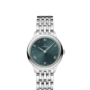 Produktbilde av Omega De Ville Prestige Quartz 27.5MM med blå urskive og stållenke. Ref. O43410286010001.