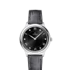 Produktbilde av Omega De Ville Prestige Quartz 30MM med sort urskive og sort skinnrem. Ref. O43413306051001.