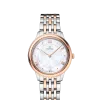 Produktbilde av Omega De Ville Prestige Quartz 30MM med hvit, perlemor urskive og stållenke. Ref. O43420306005001.